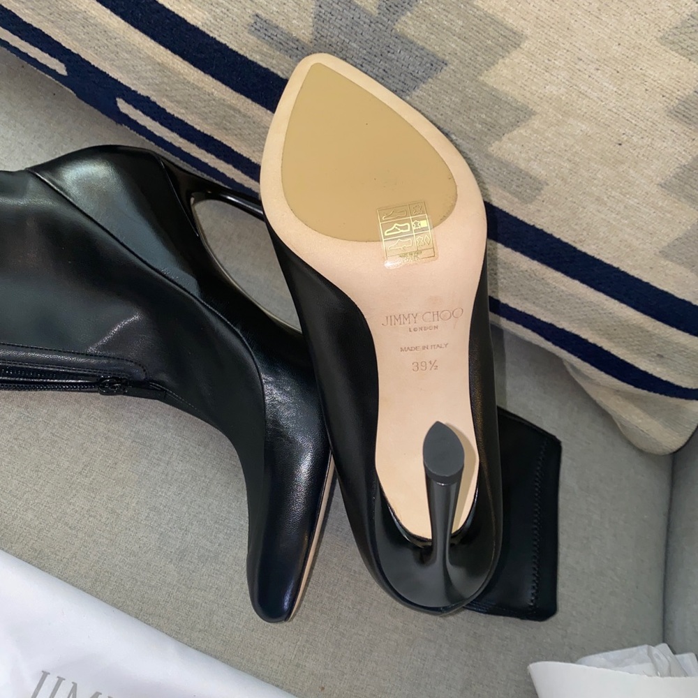 Jimmy Choo Brax 100 black heeled ankle boots 39.5 NWT - Picture 12 of 13